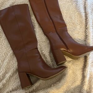 a new day Tan Heeled Boots